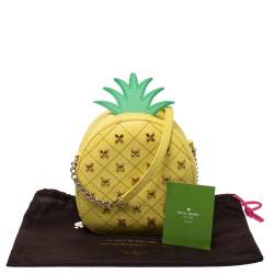 Kate Spade Yellow Pineapple Leather Crossbody Bag