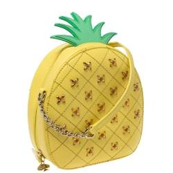 Kate Spade Yellow Pineapple Leather Crossbody Bag