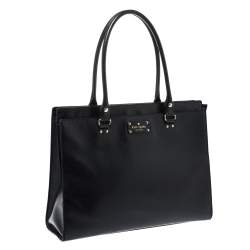Pre Owned Kate Spade Black Leather Tote
