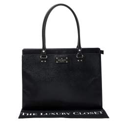 Pre Owned Kate Spade Black Leather Tote