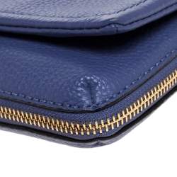 Pre Owned Kate Spade Lavender Leather Flap Zip Around Crossbody Bag 