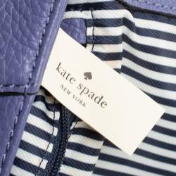 Pre Owned Kate Spade Lavender Leather Flap Zip Around Crossbody Bag 