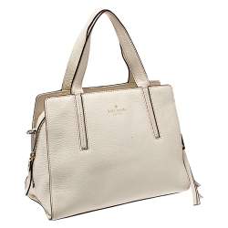 Pre Owned Kate Spade Cream Leather Satchel