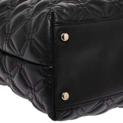 Pre Owned Kate Spade Black Quilted Leather Astor Court Elena Tote