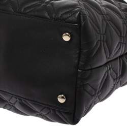 Pre Owned Kate Spade Black Quilted Leather Astor Court Elena Tote