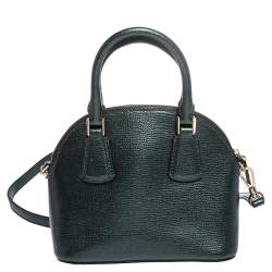 Pre Owned Kate Spade Metallic Green Leather Small Lottie Crossbody Bag