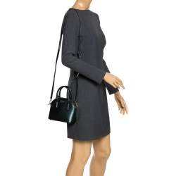 Pre Owned Kate Spade Metallic Green Leather Small Lottie Crossbody Bag