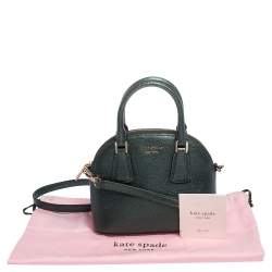 Pre Owned Kate Spade Metallic Green Leather Small Lottie Crossbody Bag