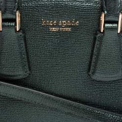 Pre Owned Kate Spade Metallic Green Leather Small Lottie Crossbody Bag