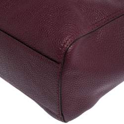 Pre Owned Kate Spade Burgundy Leather Street Violeta Shopper Tote