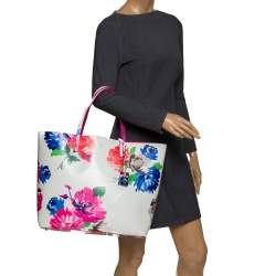 Pre Owned Kate Spade Multicolor Printed Leather Turn Over A New Leaf Len Tote