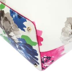 Pre Owned Kate Spade Multicolor Printed Leather Turn Over A New Leaf Len Tote