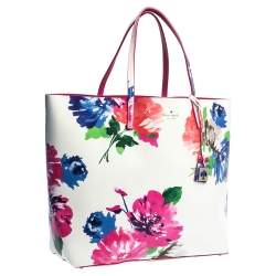 Pre Owned Kate Spade Multicolor Printed Leather Turn Over A New Leaf Len Tote
