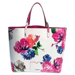 Pre Owned Kate Spade Multicolor Printed Leather Turn Over A New Leaf Len Tote
