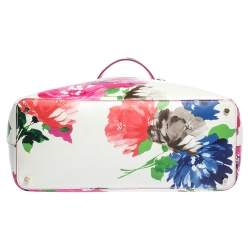 Pre Owned Kate Spade Multicolor Printed Leather Turn Over A New Leaf Len Tote