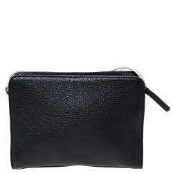 Pre Owned Kate Spade Black/Pink Leather Street Fannie Crossbody Bag