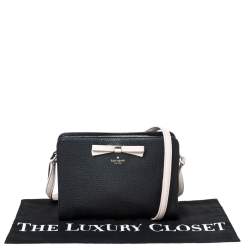 Pre Owned Kate Spade Black/Pink Leather Street Fannie Crossbody Bag