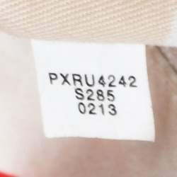 Pre Owned Kate Spade Brown/White Leather Weekender Bag