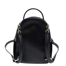 Pre Owned Kate Spade Black Velvet and Leather Mini Watson Lane Merry Backpack