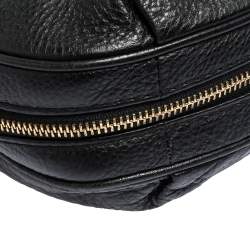 Pre Owned Kate Spade Black Leather Zip Hobo