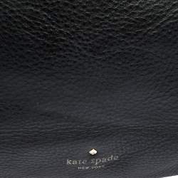Pre Owned Kate Spade Black Leather Zip Hobo