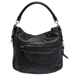 Pre Owned Kate Spade Black Leather Zip Hobo