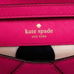 Pre Owned Kate Spade Pink Leather Envelope Flap Shoulder Bag