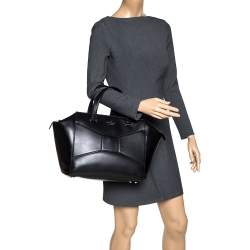 Pre Owned Kate Spade Black Leather Bow Tote