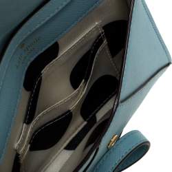 Pre Owned Kate Spade Blue Leather Envelope Crossbody Bag