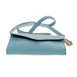 Pre Owned Kate Spade Blue Leather Envelope Crossbody Bag