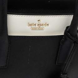 Pre Owned Kate Spade Black/White Leather Cameron Street Candace Tote