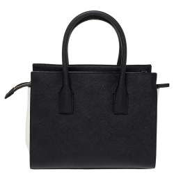 Pre Owned Kate Spade Black/White Leather Cameron Street Candace Tote