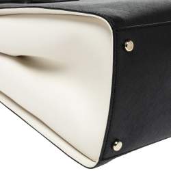 Pre Owned Kate Spade Black/White Leather Cameron Street Candace Tote