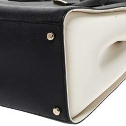 Pre Owned Kate Spade Black/White Leather Cameron Street Candace Tote
