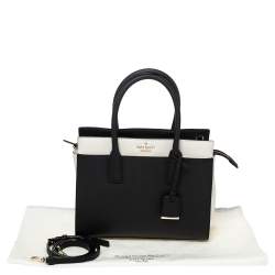 Pre Owned Kate Spade Black/White Leather Cameron Street Candace Tote