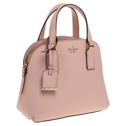 Pre Owned Kate Spade Powder Pink Leather Sylvia Dome Satchel