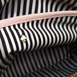 Pre Owned Kate Spade Powder Pink Leather Sylvia Dome Satchel