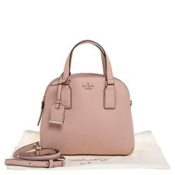 Pre Owned Kate Spade Powder Pink Leather Sylvia Dome Satchel