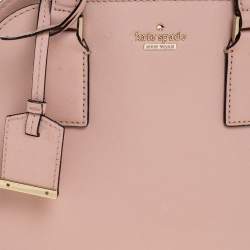 Pre Owned Kate Spade Powder Pink Leather Sylvia Dome Satchel