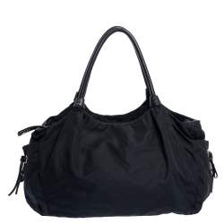 Pre Owned Kate Spade Black Nylon and Leather Stevie Diaper Bag