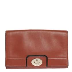 Pre Owned Kate Spade Brown Leather Flap Crossbody Bag