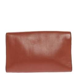 Pre Owned Kate Spade Brown Leather Flap Crossbody Bag