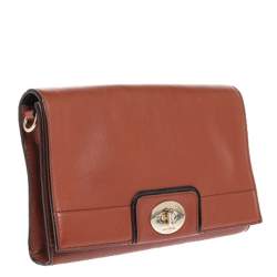 Pre Owned Kate Spade Brown Leather Flap Crossbody Bag