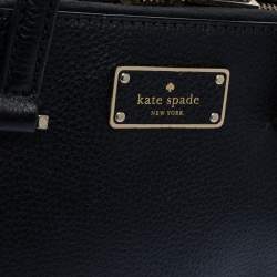 Pre Owned Kate Spade Black Leather and Nubuck Crossbody Bag