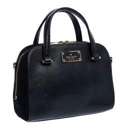 Pre Owned Kate Spade Black Leather and Nubuck Crossbody Bag