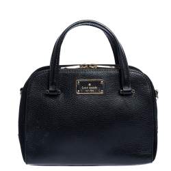 Pre Owned Kate Spade Black Leather and Nubuck Crossbody Bag