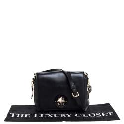 Pre Owned Kate Spade Black Leather Flap Crossbody Bag