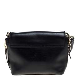 Pre Owned Kate Spade Black Leather Flap Crossbody Bag