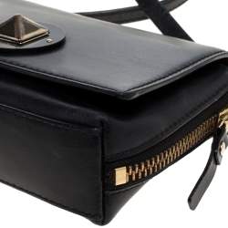 Pre Owned Kate Spade Black Leather Flap Crossbody Bag