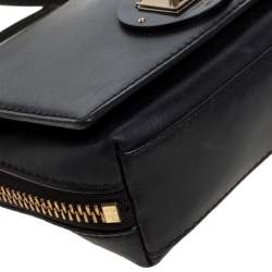 Pre Owned Kate Spade Black Leather Flap Crossbody Bag